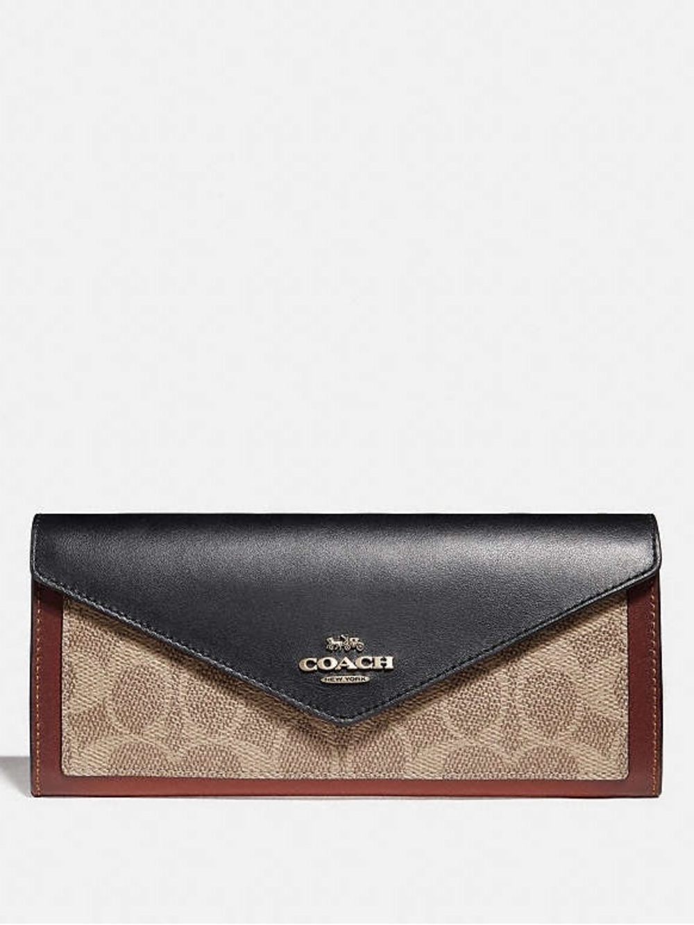 Coach Envelope Wallet in Black, Brown, Tan